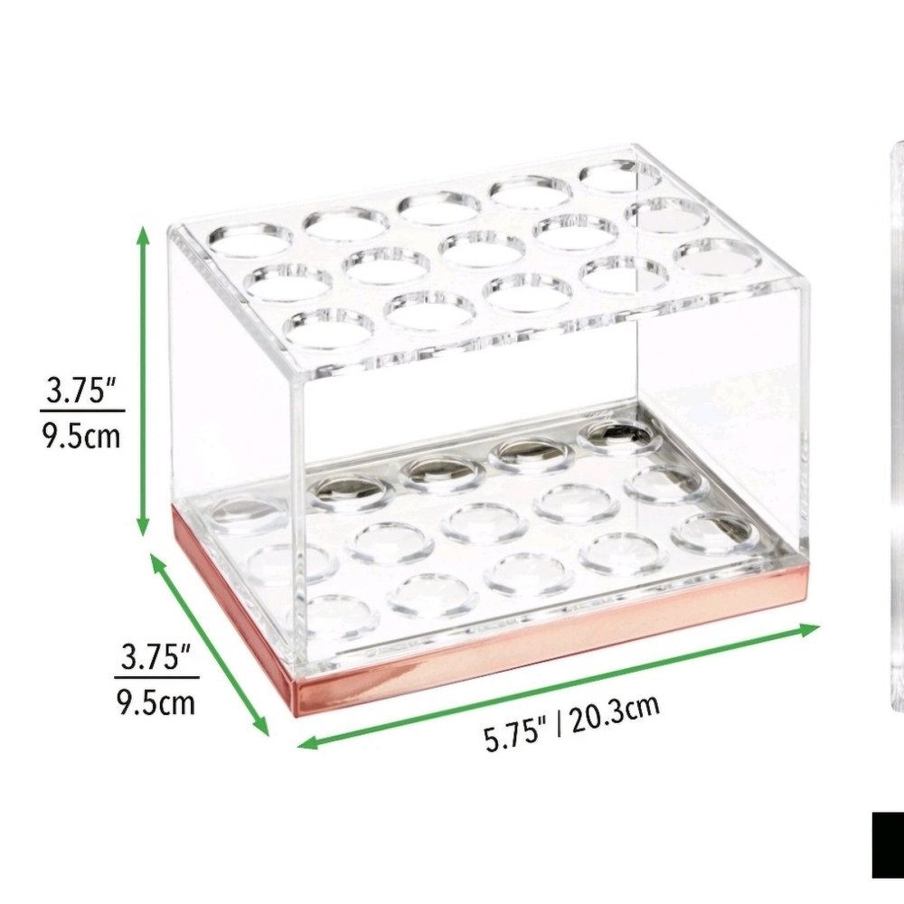 Acrylic makeup brush holder
